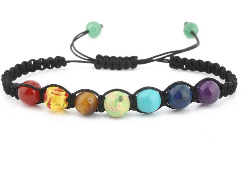 8 мм fty234 mulitcolor Радужный агат оникс желтый тигровый глаз Плетенный макраме чакра