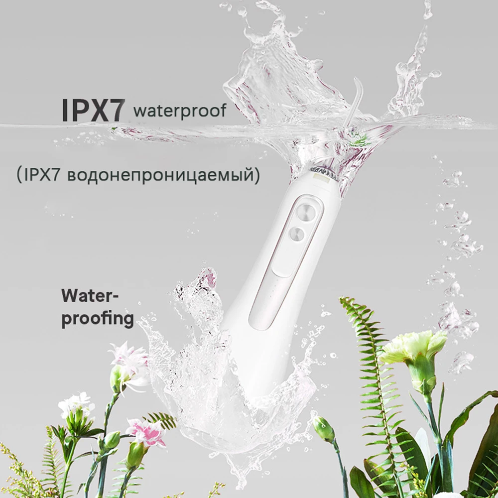 

Portable Water Flosser Oral Irrigator Portable Smart Rechargeable Tooth Cleaner Oral Cleaning Flushing Teeth Descaler 320ML