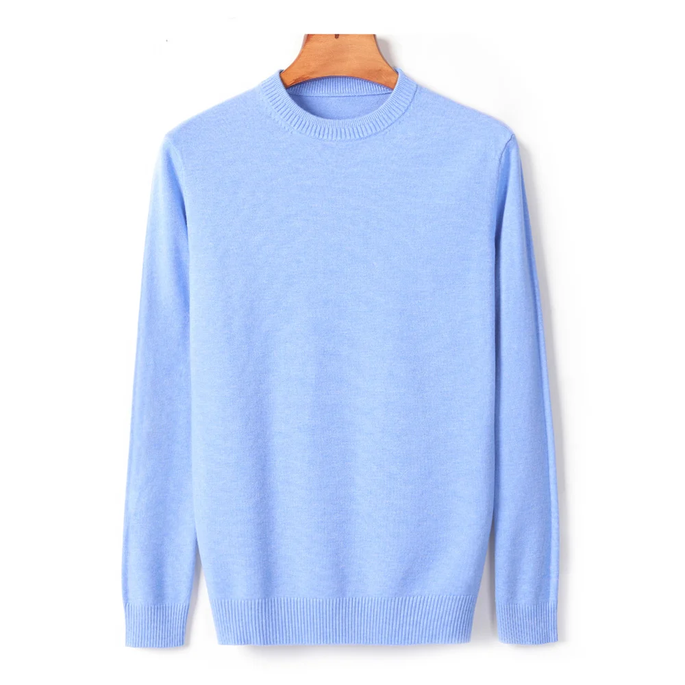 

10 color men's thick round neck sweater 2020 new autumn and winter leisure high-quality sweater coat men's brand