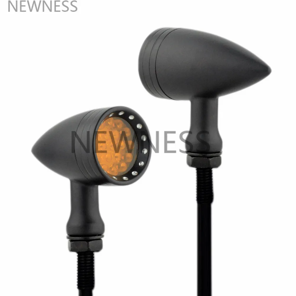 Cafe Racer LED Пуля мотоцикл указатель поворота Универсальный для Harley Honda Triumph Bobber Chopper