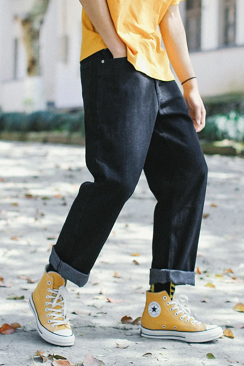 

2019 Autumn And Winter New Tide Men's Japanese Straight Pants Fashion Casual Loose Jeans Gray / Black / Blue / Sky Blue M-3XL