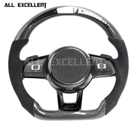 customized for vw golf steering wheel for mk7mk7 5 gtir with carbon fiber alcantara led steering wheel