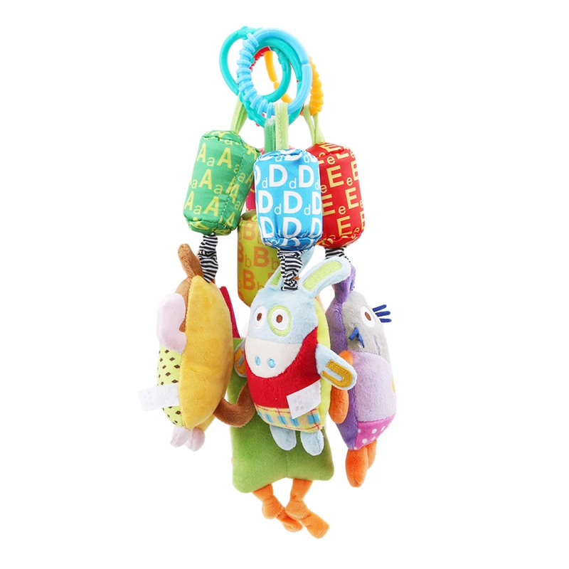 

Letter Pattern Baby Bed Crib Car Hanging Stroller Toys Developmental Baby Rattles Toys Spiral Plush Appease Tools Baby Teether