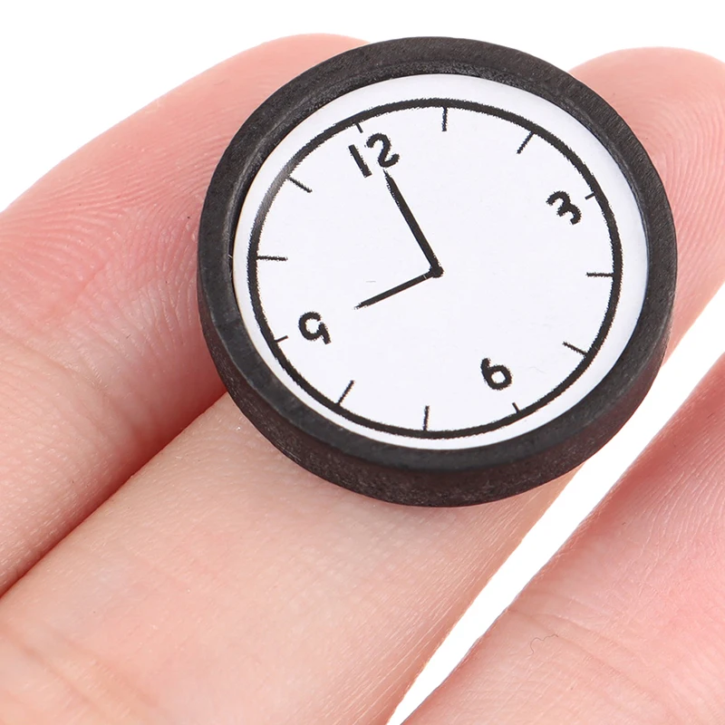 

1:12 Dollhouse Miniature Wall Clock Play Miniaturas Home Decor Accessories Diy Simulation Furniture Toys