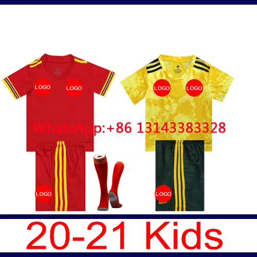 

20-21 Children 2020 Top Thai Wales custom shirt Best quality 2021 Top Best Free shipping sale +sock