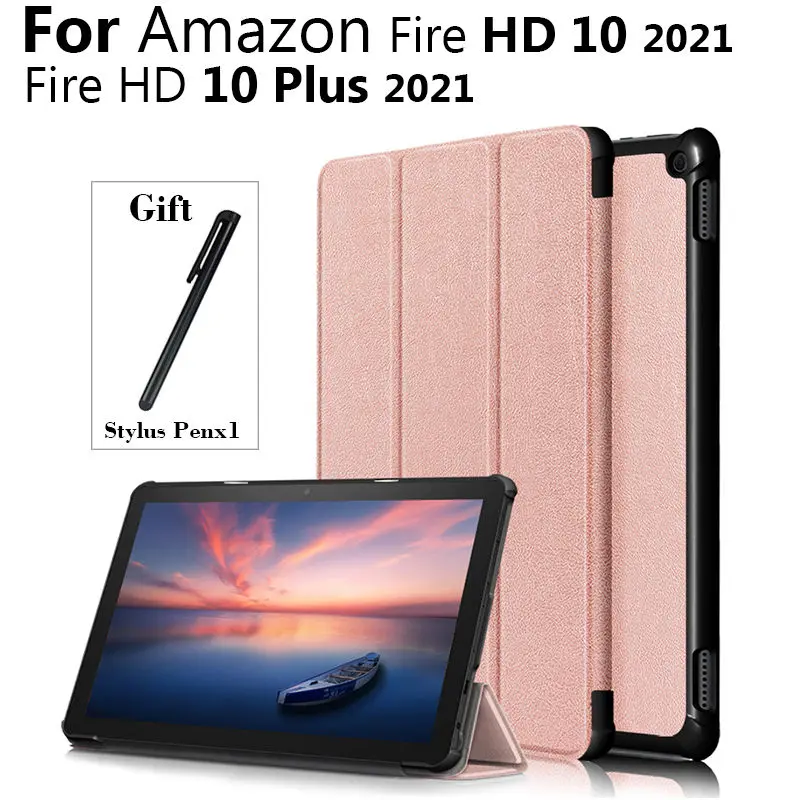 

Магнитный чехол для Amazon Kindle Fire Hd10 2021 /HD 10 Plus 2021, противоударный чехол из искусственной кожи, умный чехол для планшета