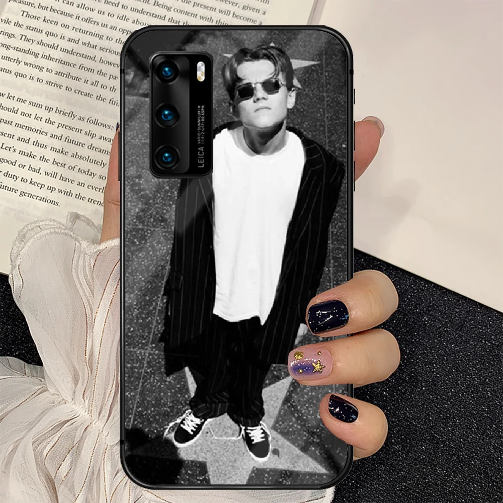 

Young Leonardo DiCaprio Phone Tempered Glass Case Cover For Huawei P Nova Mate 5T 20 30 40 E Pro Lite Smart 2019 2021 3D Phone