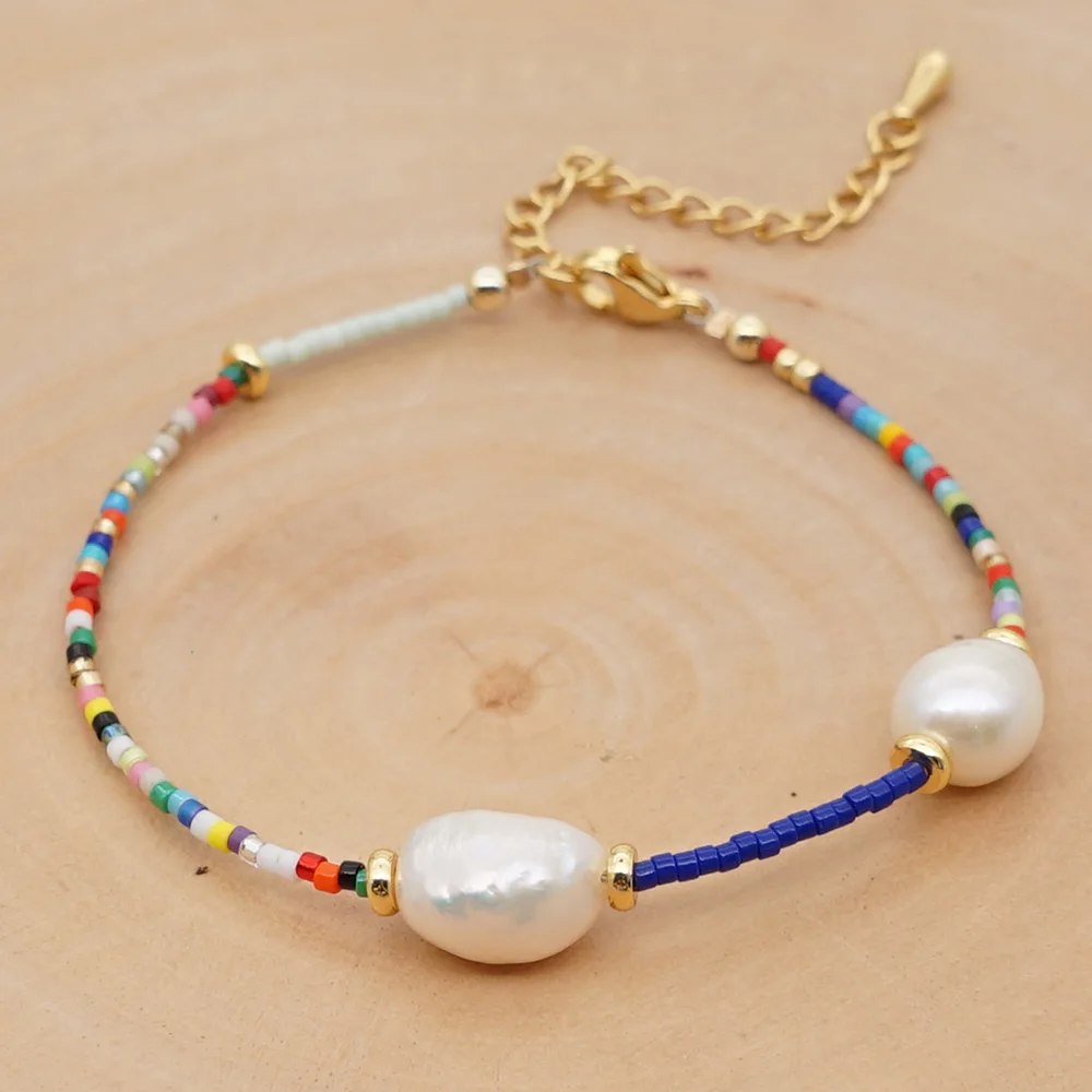 Браслет Go2Boho с пресноводным жемчугом женский браслет Миюки ремешок на руку в