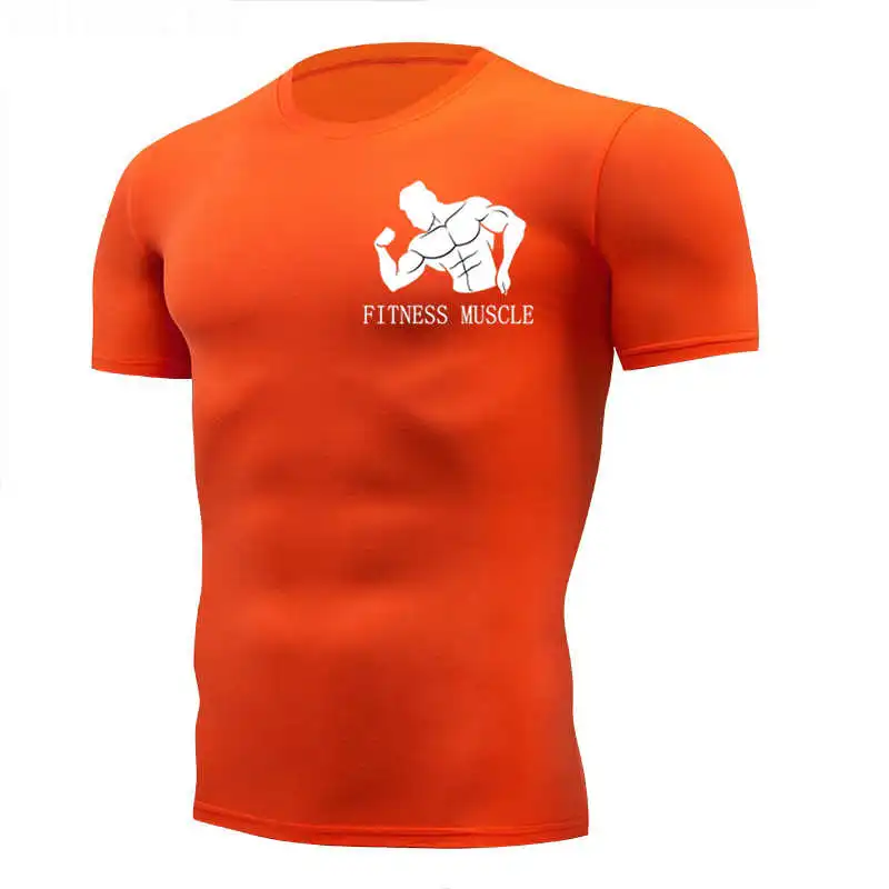 Футболка для бега, бегунов, Spor, футболка s, для спортзала, для мужчин, для фитнеса, для бега, Мужская быстросохнущая футболка с коротким рукавом, мужская спортивная футболка - Цвет: Photo Color