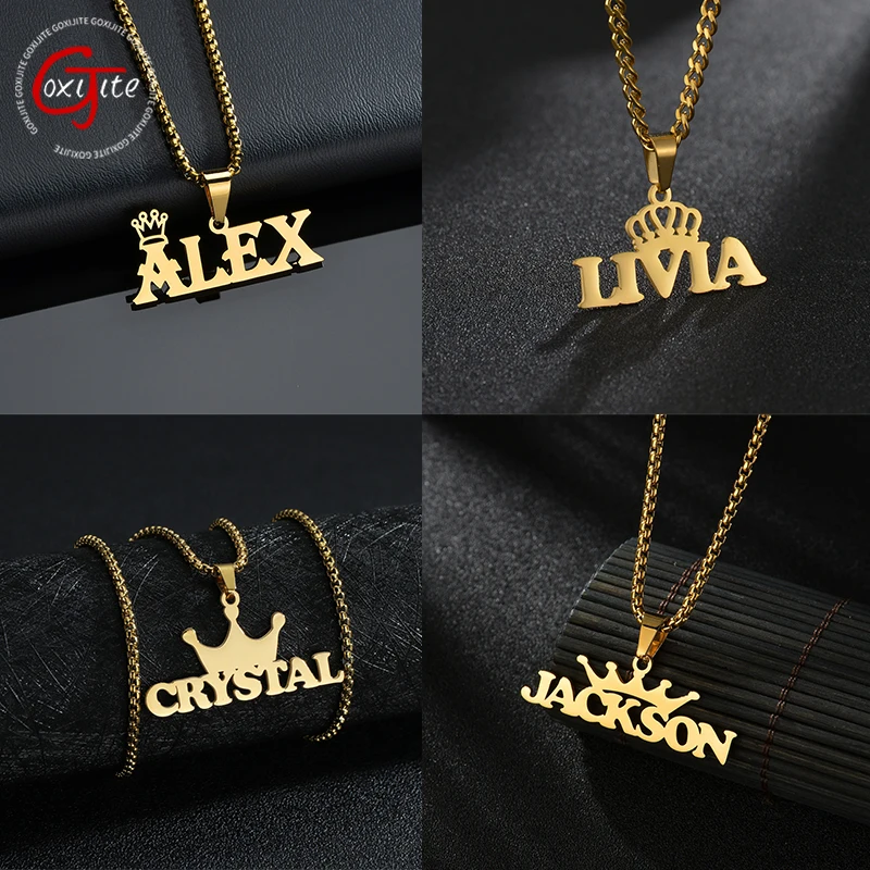 Goxijite подвеска с именем короны на заказ