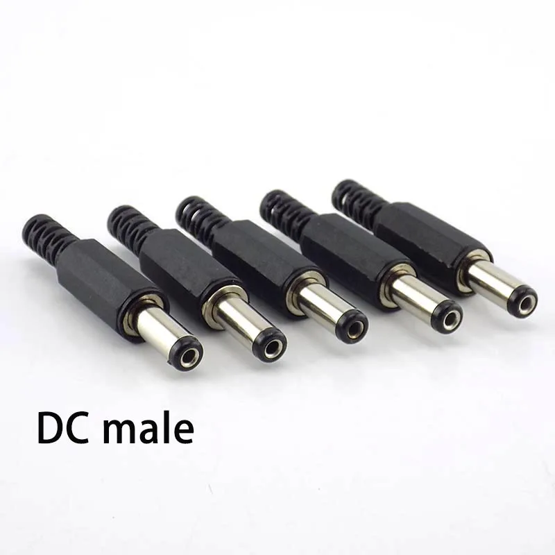 

10pcs DC Connector 2.1*5.5mm Power Jack Plugs Adapter Male Female Socket for DIY Projects