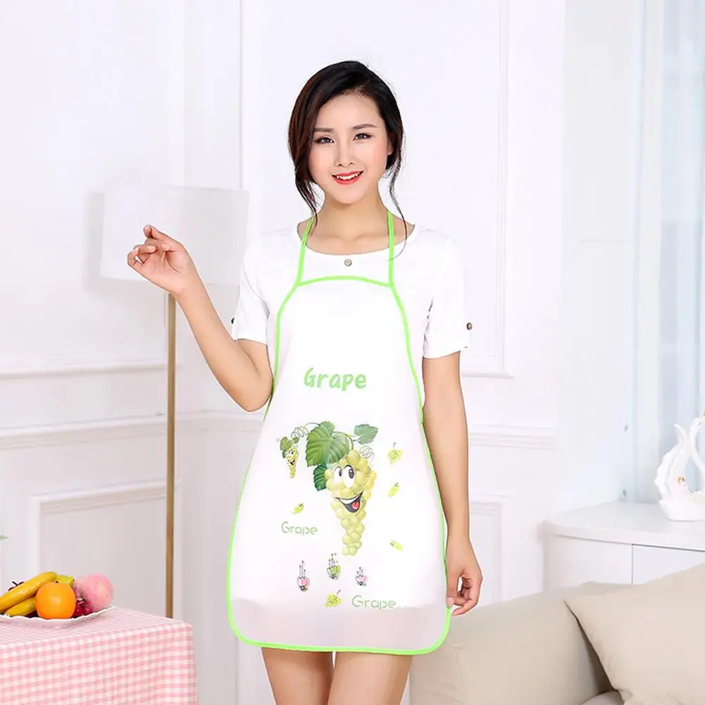 

Women Cute Cartoon Waterproof Oil-proof Apron Kitchen Restaurant Cooking Bib Aprons Sleeveless Overalls Hanging Neck