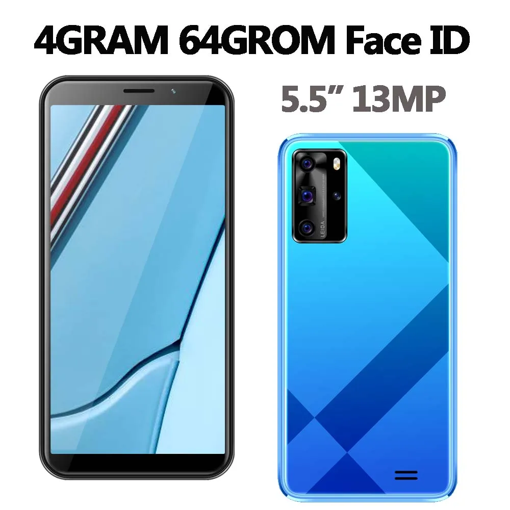 Смартфон 5i разблокированный 4 Гб ОЗУ 64 ПЗУ экран 5 дюйма HD камера Мп + 13 МП Android