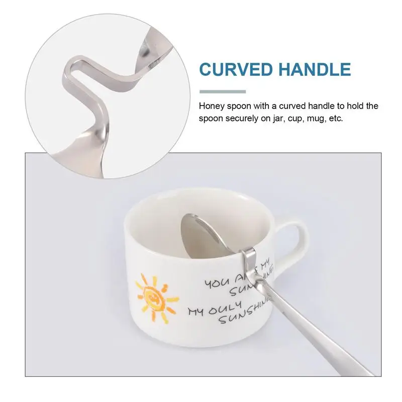 2 шт. медовые ложки из нержавеющей стали многофункциональные для смешивания