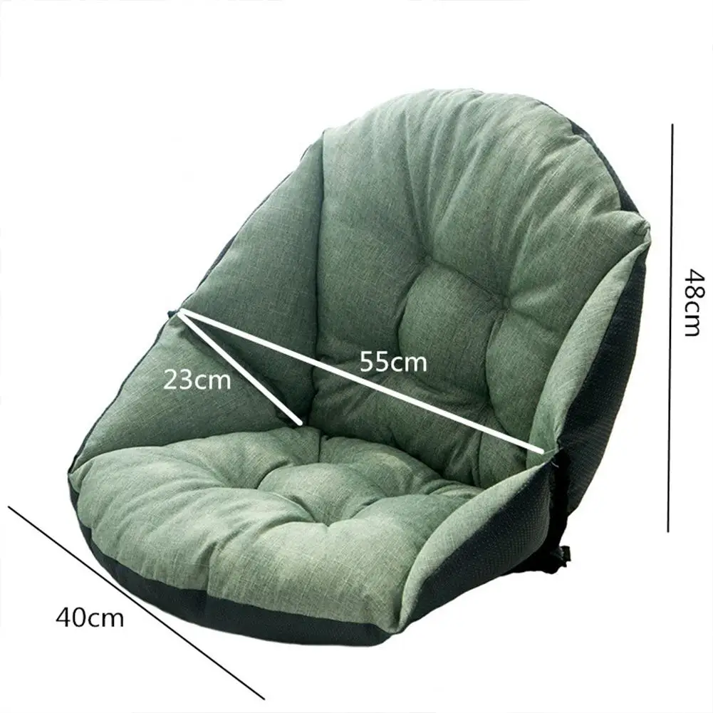 Мягкая утолщенная плюшевая подушка в форме ракушки для спинки сиденья офисного