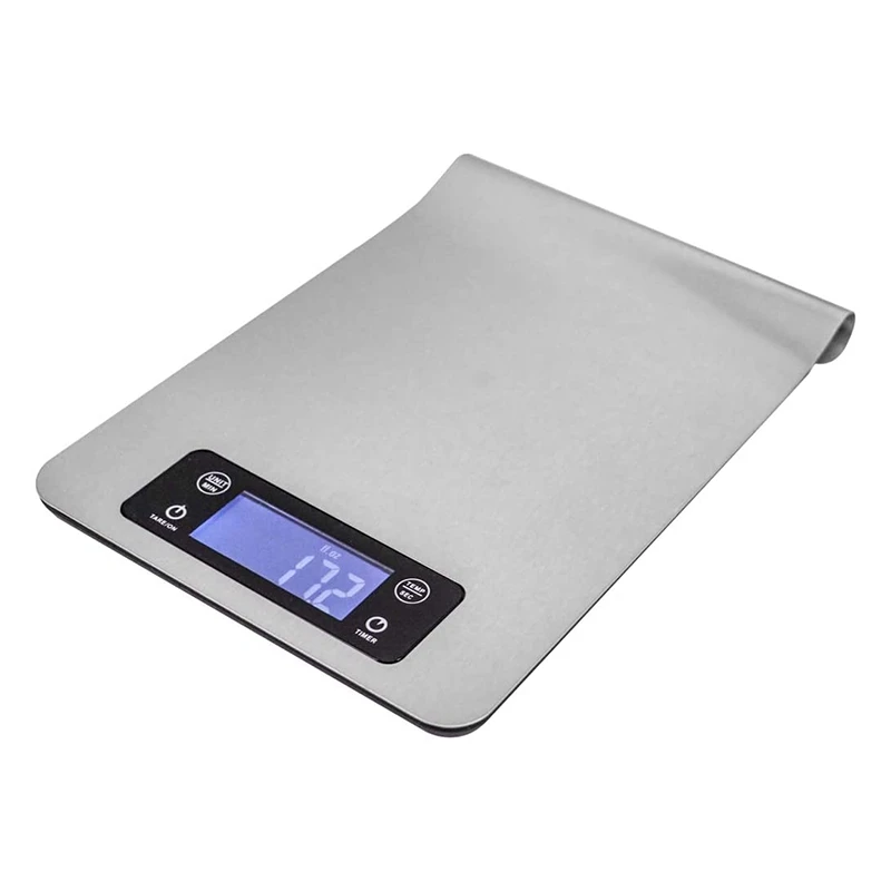 

Digital Kitchen Scale, Small Electronic Multifunctional Scale, Gram and Ounce Weight, with Precise LCD Display, Silver
