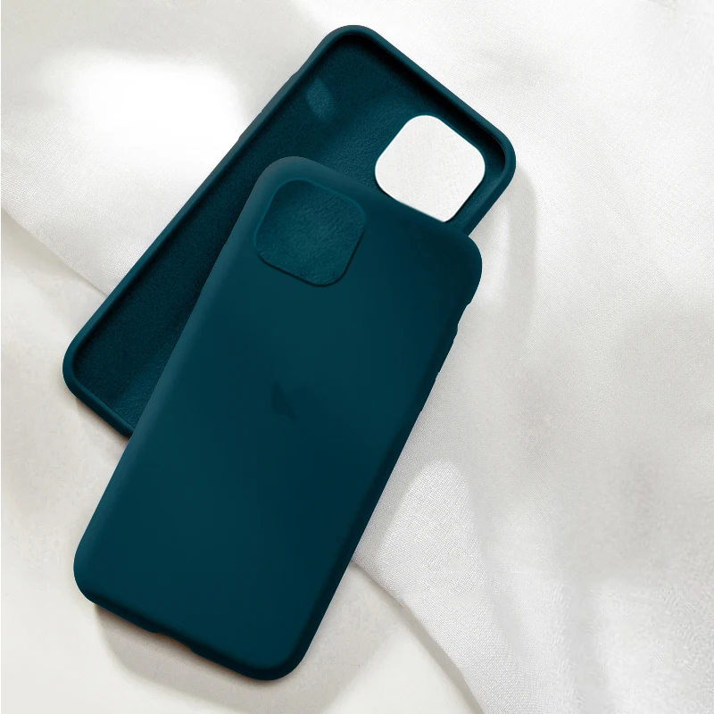 Star Blue Официальный силиконовый чехол для Apple iphone X Xs max 7 8 6 S 6 S Plus X XR с логотипом чехол для iphone 11 Pro max чехол - Цвет: Star Blue
