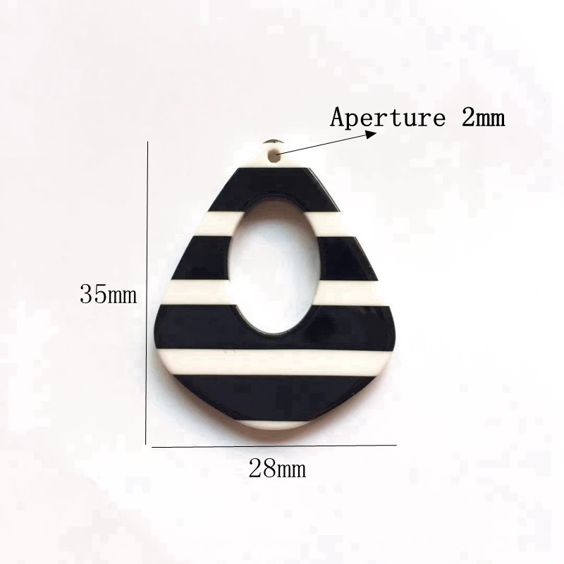 Фурнитура для ювелирных изделий в черно-белую полоску акриловые аксессуары