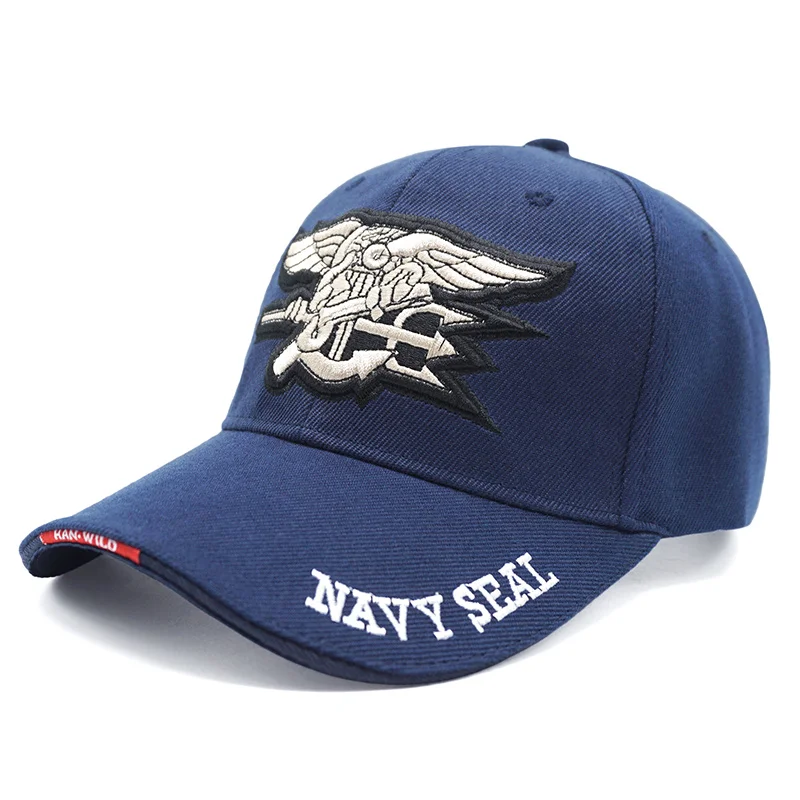 navy seal navy Новая брендовая мужская тактическая бейсбольная кепка Eagle SWAT, армейская бейсболка, хлопковая кепка, Регулируемая Мужская Уличная Бейсболка Кепка Gorras - Цвет: navy seal navy