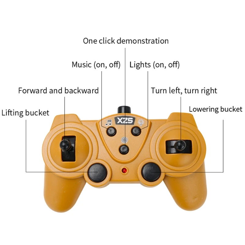 

K3NE 9CH 3.7V 800mAh 2.4G Electric Gift for Boys Remote Control Alloy Model RC Tractor with Controller & Rechargable Battery