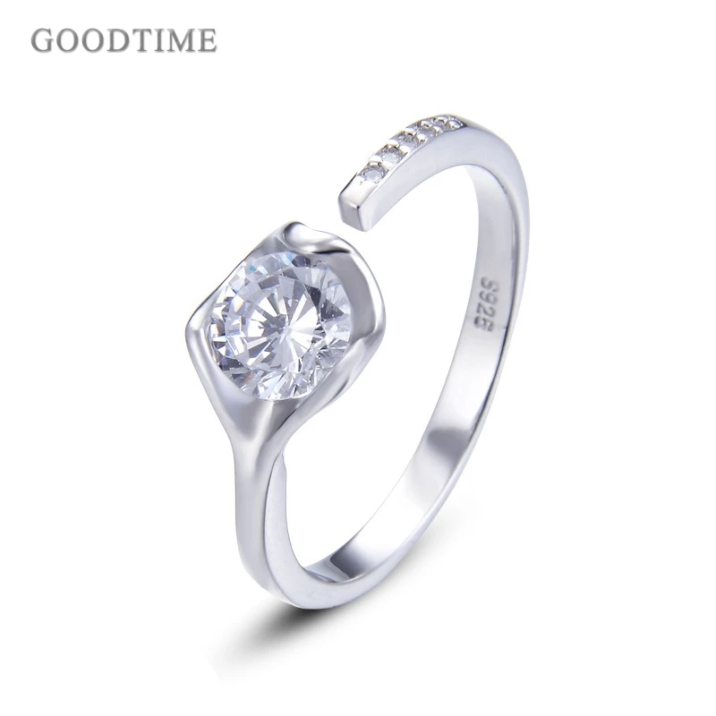 

Fashion Ring For Women Pure 925 Sterling Silver Zircon Ring Adjust Jewelry Accessories Gift For Bride Wedding Party Decoration