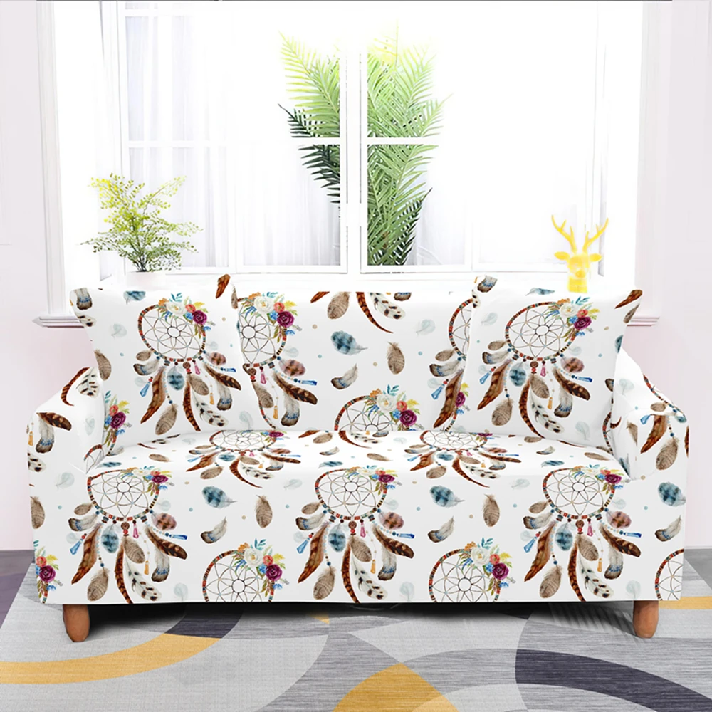 Эластичный растягивающийся чехол для дивана Ловец снов 1/2/3/4-местный разной формы
