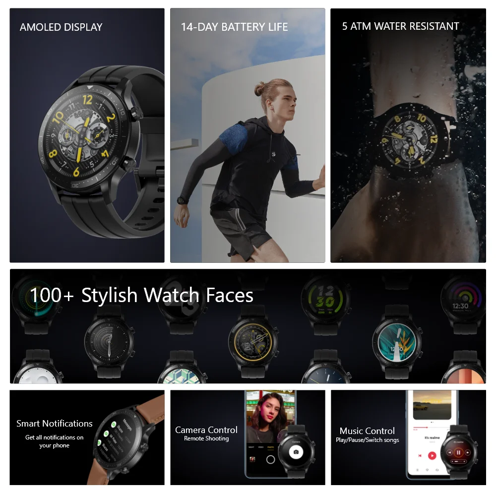 global version realme watch s pro smartwatch 1 39 largetouchscreen blood oxygen monitor powerful dual satellite gps 5atm free global shipping