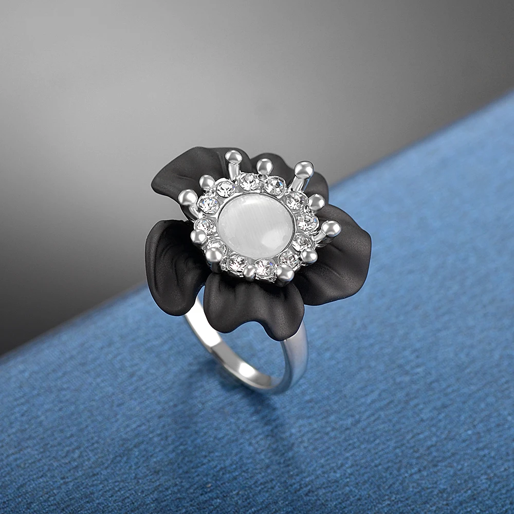 Высококачественные элегантные модные кольца ручной работы с опалом и матовым