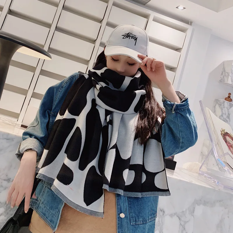 Новый шарф в европейском и американском стиле для осени зимы 2019 Женская