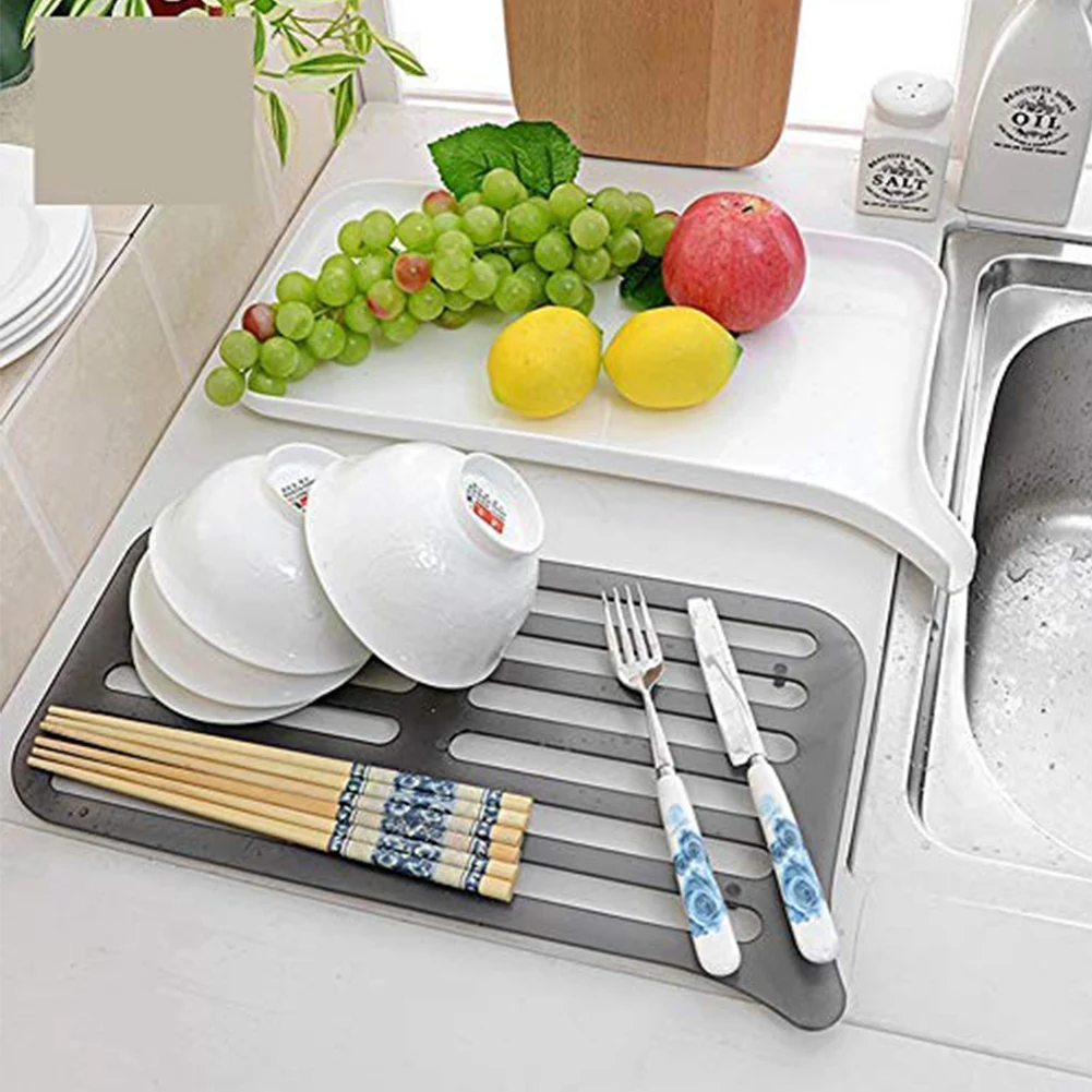Дренажная доска коврик для сушки двухслойная кухонная дренажная полка раковина