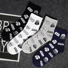 Носки с героями мультфильмов Disney, Длинные хлопковые, спортивные, Нескользящие, для мужчин и женщин, носки с символикой аниме