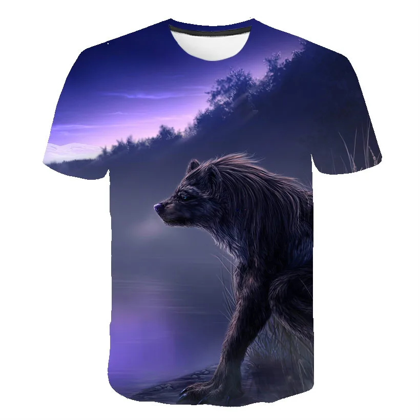 

3d printing clothes T-shirt men's animal fashion fantasy streetwear O-neck short sleeve t shirt top 2021 summer new style