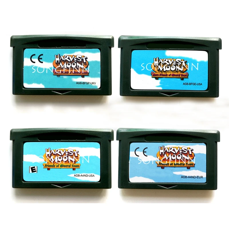 

32 Bit High Quality for Harvest Moon More Friends of Mineral Town English Edition Video Game Cartridge USA Version Game Card