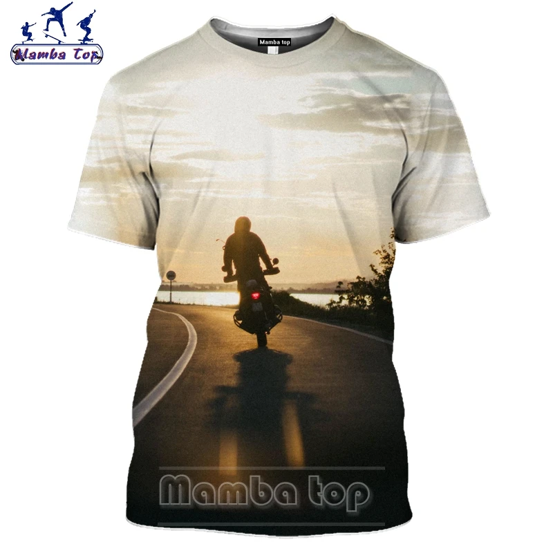 Топ Mamba с 3D принтом футболка для гоночных мотоциклистов мужские крутые футболки