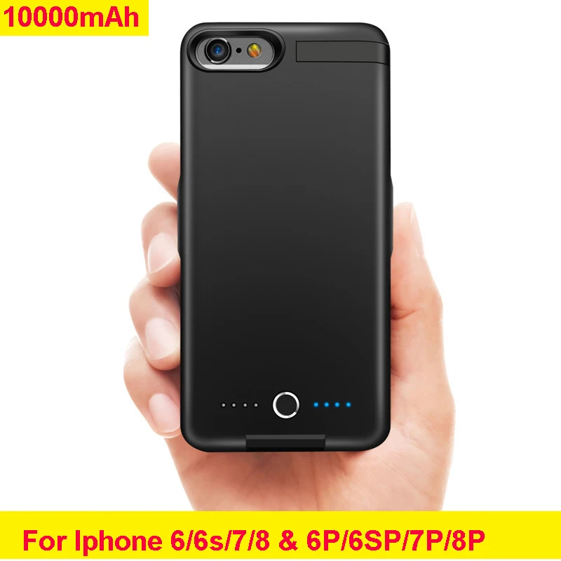10000 мАч Батарея iPhone 6 / 6S 7/8 чехол зарядное устройство для 6s 7 8 Plus|Чехлы с