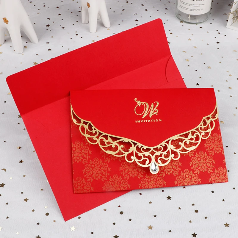 Пригласительные открытки на свадьбу Вырезанные лазером 1 шт. | Дом и сад