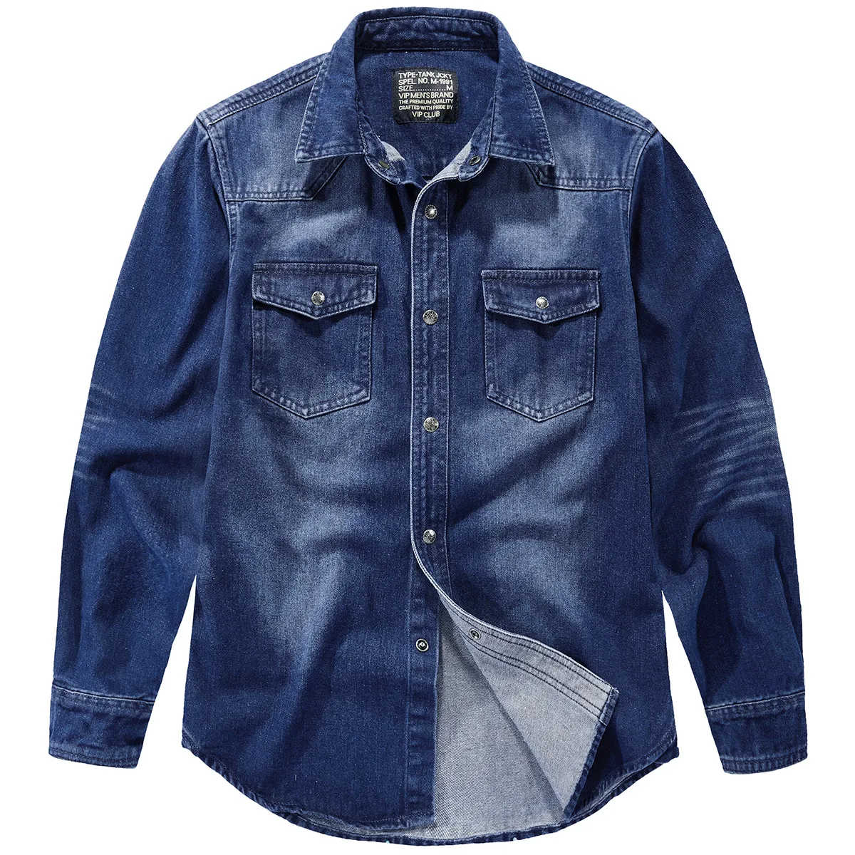 Denim Casual Male Shirt Men's Long Sleeve Shirts 2022 Spring Fashionable Social Clothing Outdoor Sports Work Clothes Vintage Top