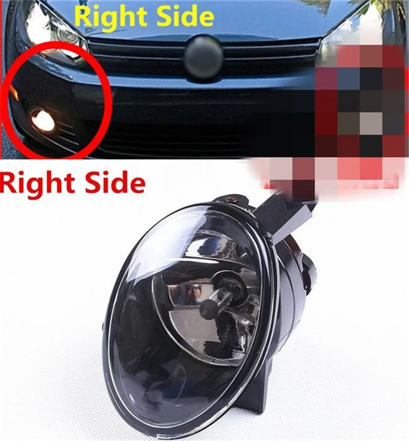1Pcs Right Fog Lamp Для Volkswagen VW Golf 6 MK6 2010 2011 2012 2013 противотуманная фара передняя решетка бампера крышка света вентиляционный кабель комплект поводков - Цвет: 1Pcs Right Fog Lamp