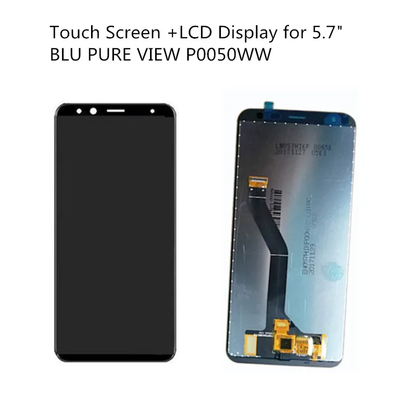 Pantalla LCD y pantalla t&aacute;ctil para tel&eacute;fono inteligente, montaje de digitalizador con herramientas, reemplazo 5,7 HD +, para blu-pure VIEW P0050WW-0