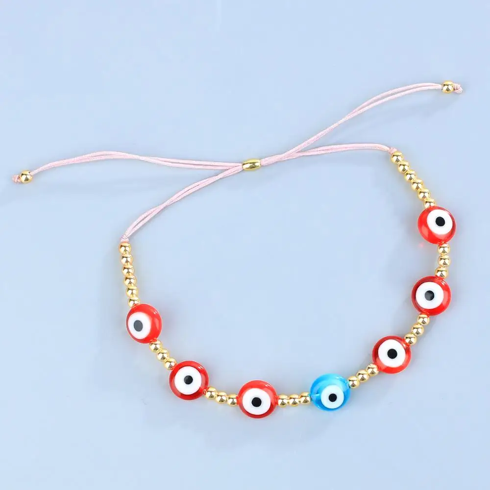 KELITCH повседневные женские браслеты ювелирное изделие Плетеный злой глаз бисер