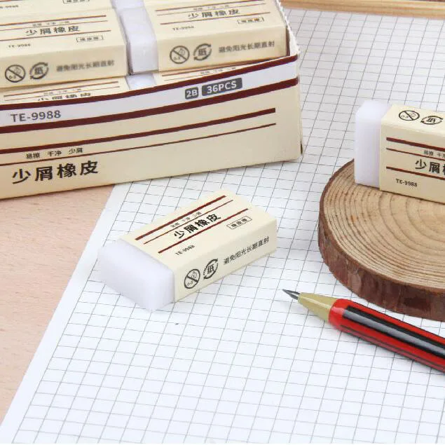 

1Pcs/lot Simple Eraser 2B Erasers Without Leaving Trace Student Exam Stationery Office Supplies(ss-653)