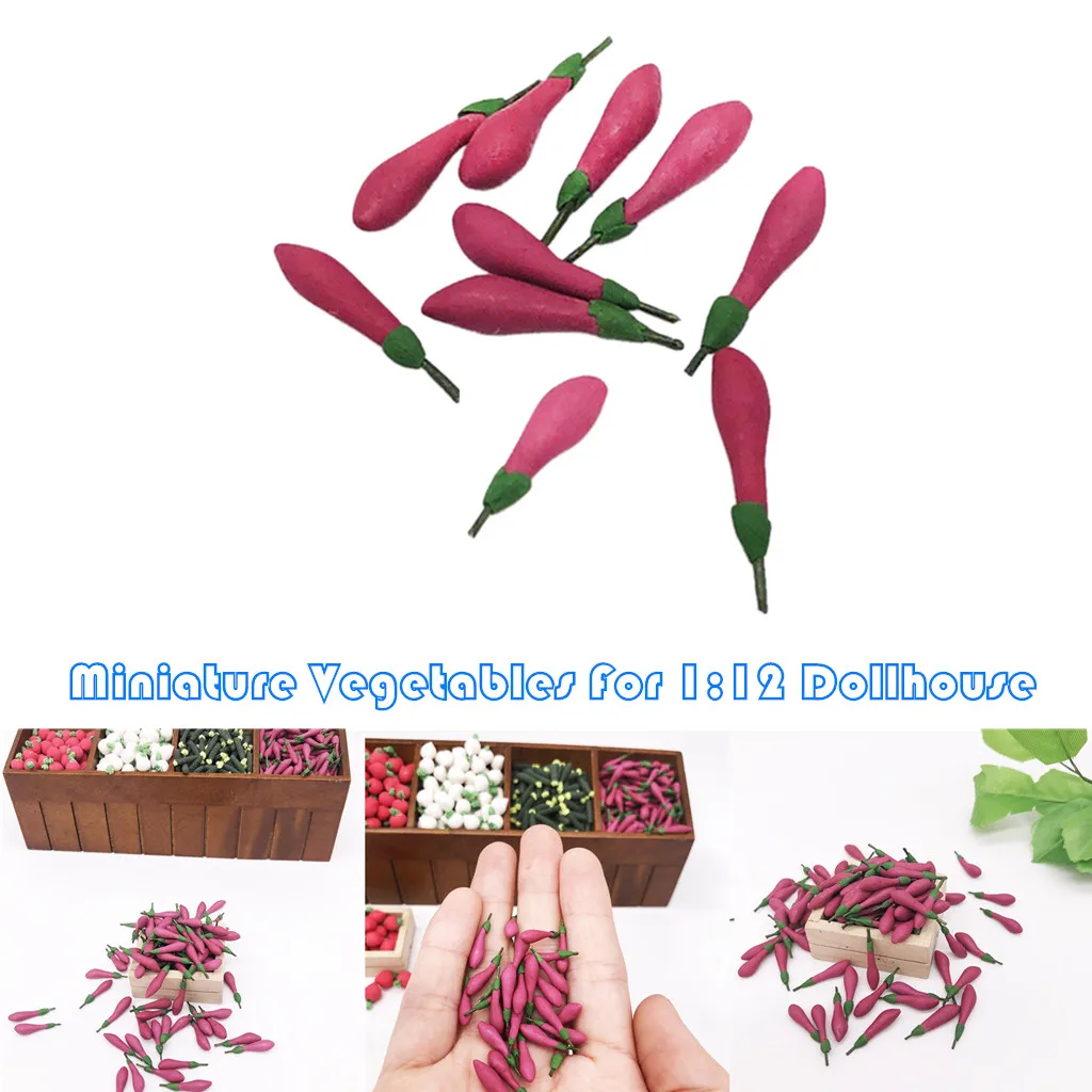 1:12 Кукольный домик миниатюрные овощные баклажаны кухня столовая модель игровые