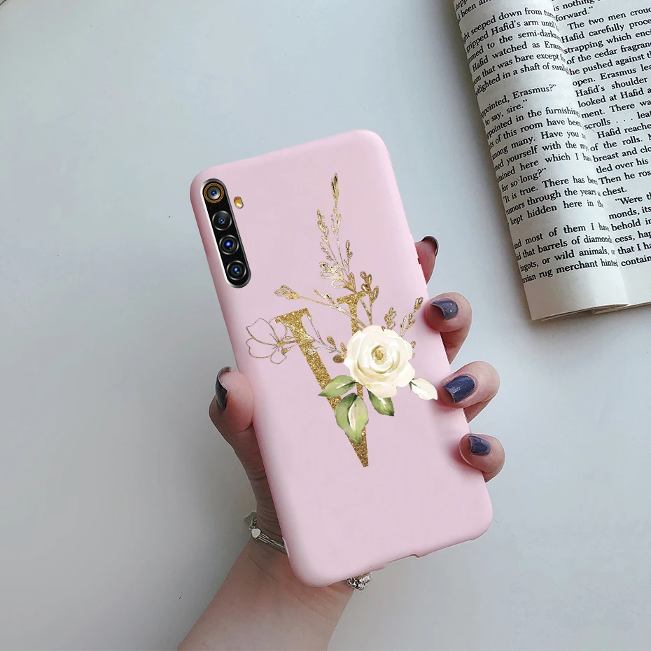 Realme 6 Чехол Realme6 pro 6s 6pro чехол из мягкого силикона с буквенным принтом задняя