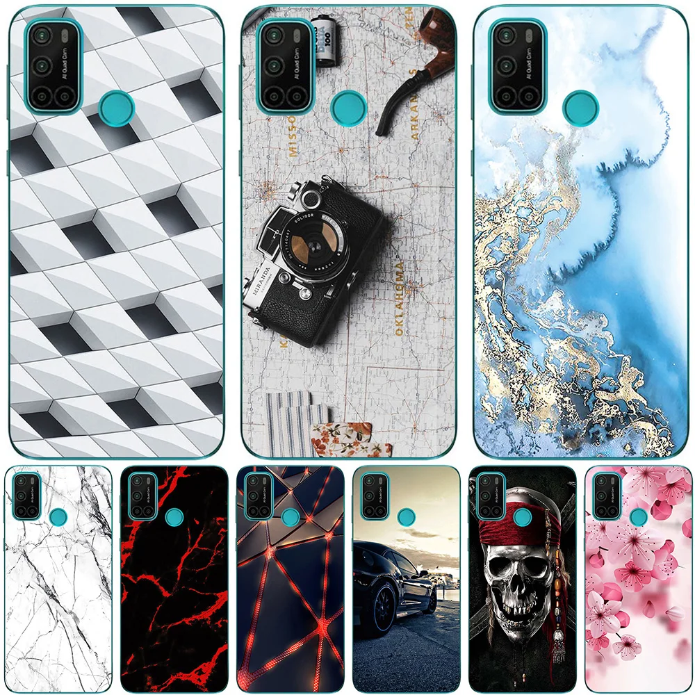 

Phone Bags & Case For Vsmart Joy 4 2020 6.53 Inch Cover Soft Silicone Fashion Marble Inkjet Painted Shell Capa