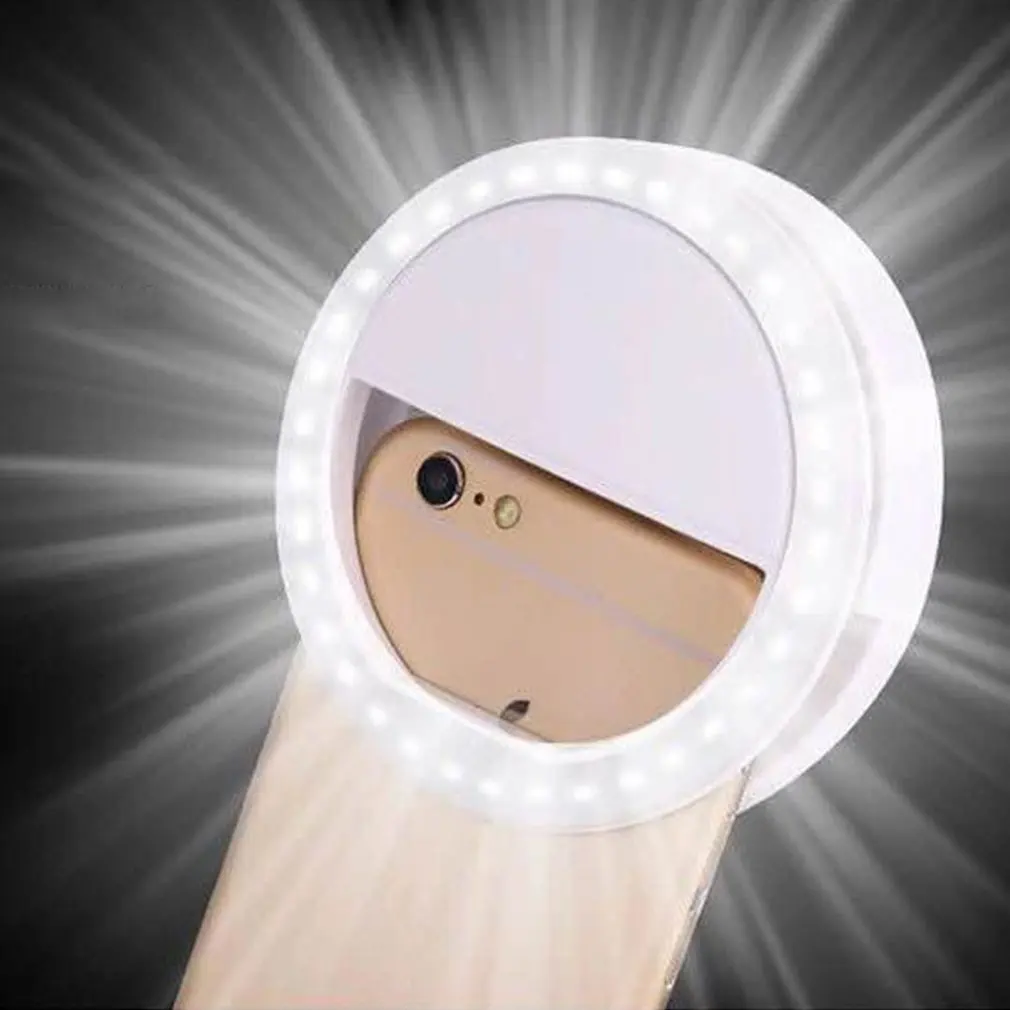 Мобильный телефон селфи кольцевой вспышка объектив красота заполняющий