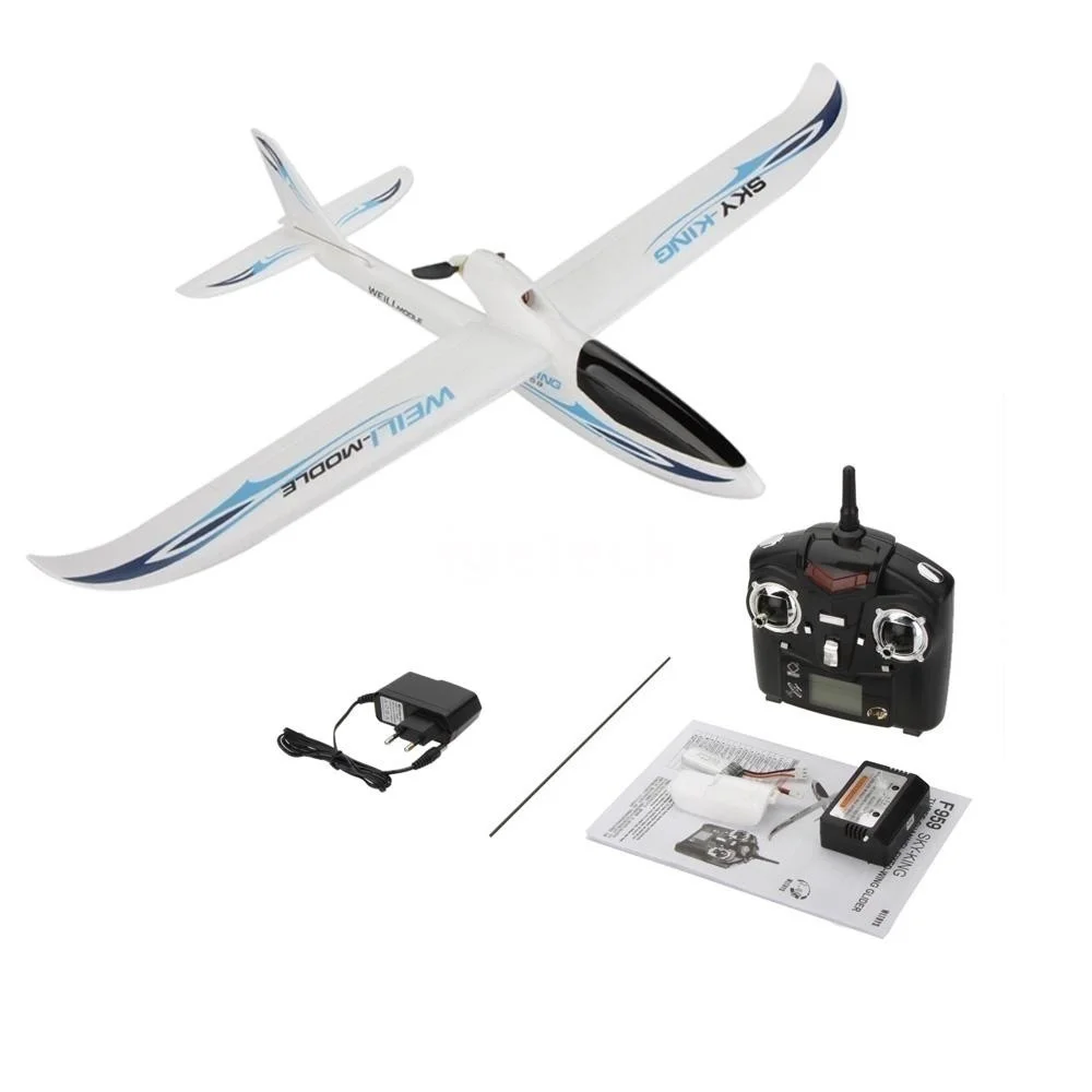 f959blue WLtoys F949/F959 RC самолет 2,4G 3CH размах крыльев фиксированное крыло RTF Дрон Летающая Модель Самолеты Радиоуправляемый игрушечный самолёт для детей - Цвет: f959blue
