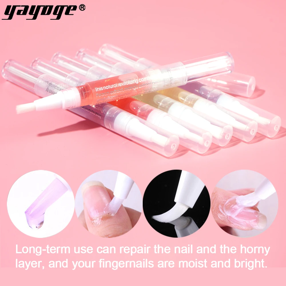 Yayoge 6ml Nail Nutrition Oil Pen Nail Treatment Pen 8 Smell Revitalizer Cuticle Oil Prevent Agnail Gel Polish Nourish Nail skin