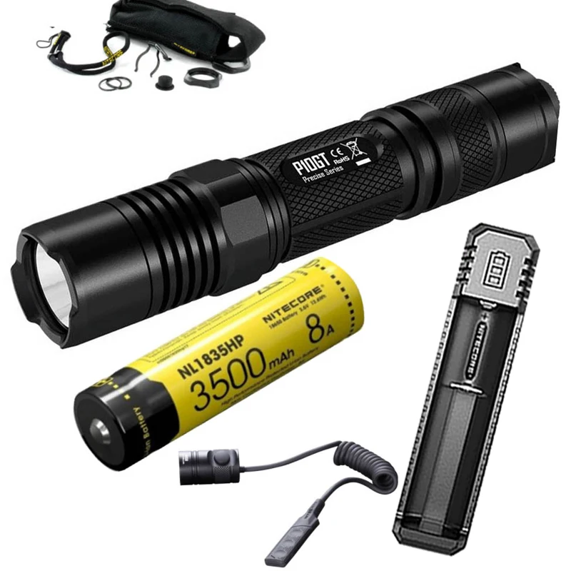 NITECORE P10GT тактический фонарь CREE XP L HI V3 светодиодный макс 900 люмен луч бросок 286 м +