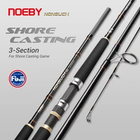 noeby shore casting spinning fishing rod 3 05m 3 35m h xh 3 section fuji guide dps reel seat rod for sea bass fishing tackle rod