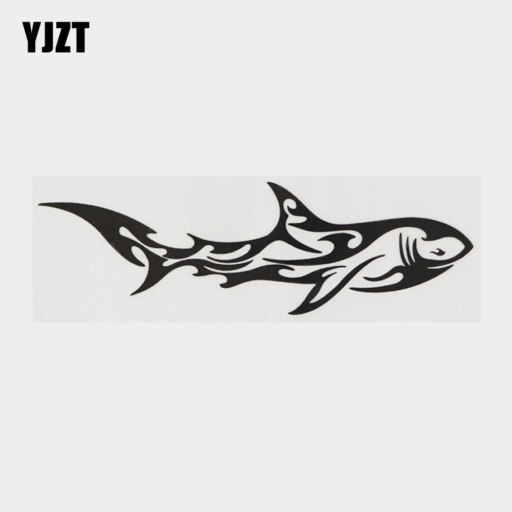 

YJZT 16,6 см × 5,2 см Виниловая наклейка на автомобиль с морскими животными и акулами 18A-0208